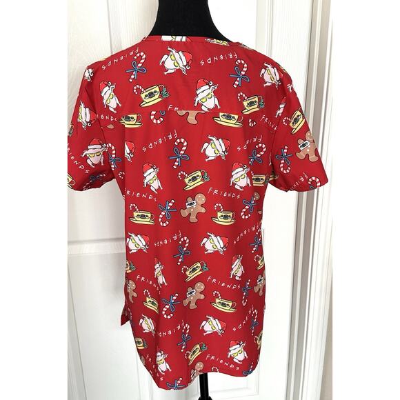 F.R.I.E.N.D.S Christmas Scrub Size Medium - Picture 6 of 6